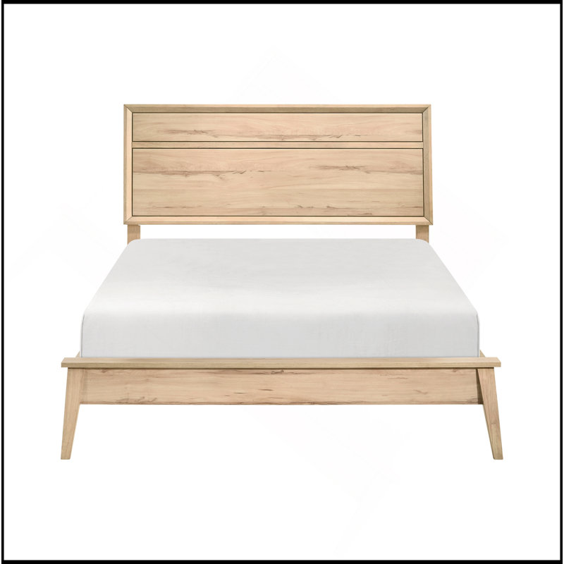 Mobilier de chambre à coucher en bois de chêne naturel de style classique avec grand lit de style classique 1 pièce