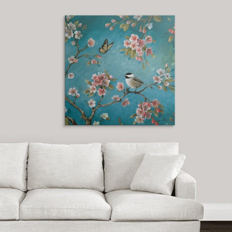 « fleur ii » par lisa audit, reproduction d’art, H 35 po x l 35 po x P 1,5 po, Toile