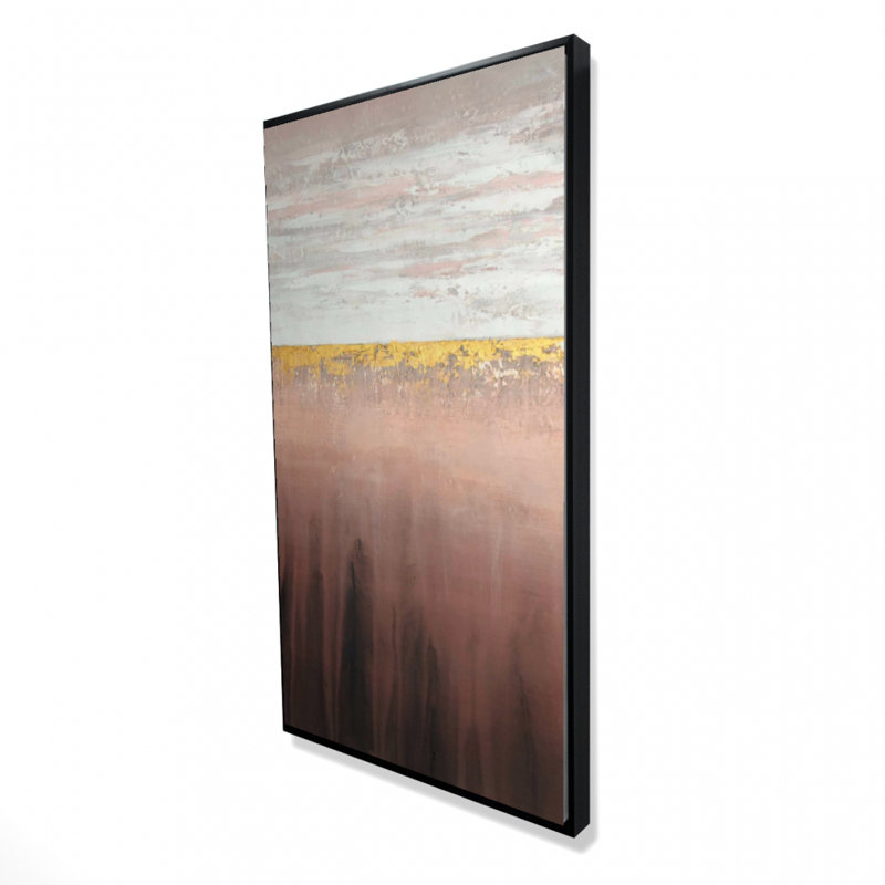 Golden Pink Print On Canvas, H 48 po x l 24 po