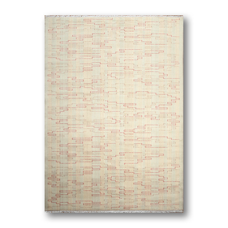 Tapis beige en laine/aqua Losada