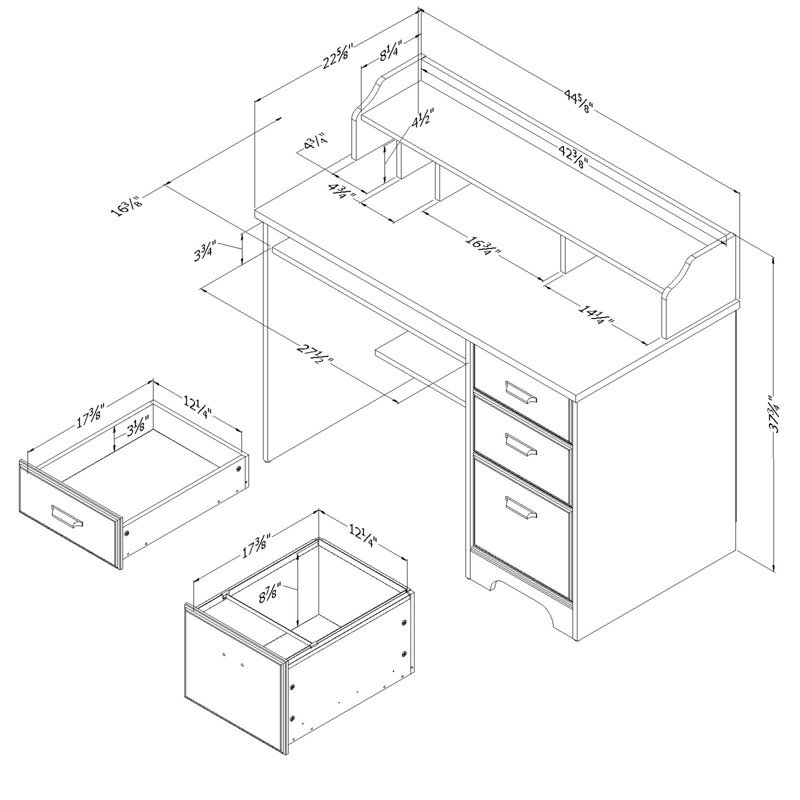 Versa Computer Desk, Nordik Oak