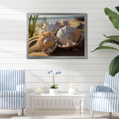 " Beach Photo Seashell Collage III "