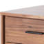 Table d'appoint en noyer avec 2 tiroirs et un élégant pied en épingle à cheveux, style contemporain contemporain