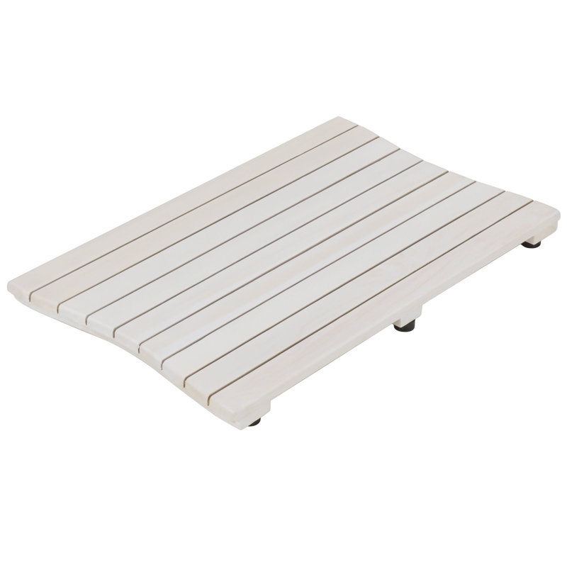 Banc de douche en teck CoastalVogue Eleganto, L 15 po x L 23 po