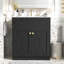 Ensemble de meuble-lavabo avec lavabo en céramique et portes à fermeture en douceur-318523192