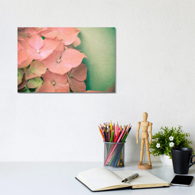 Pink Hydrangea 1 Piece Wrapped Canvas Wall Art