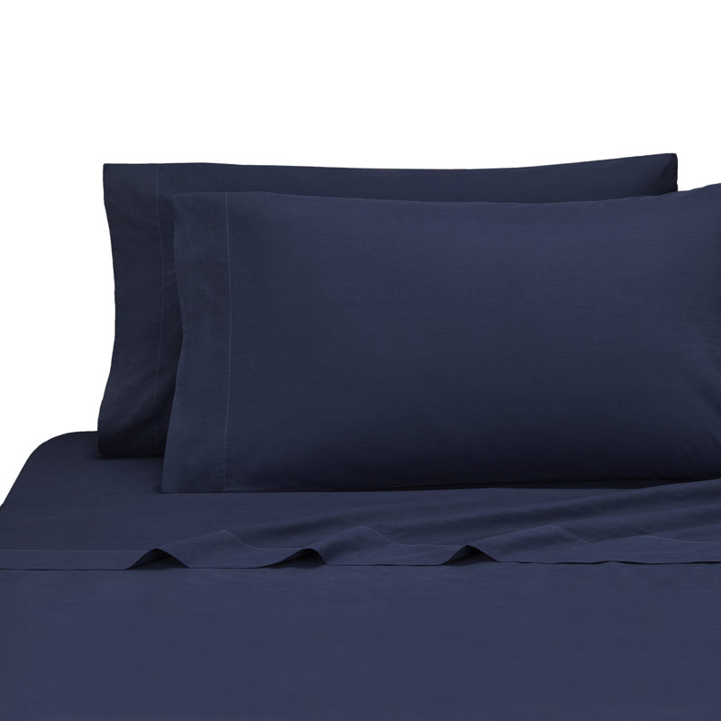 Ludlow Tencel Cotton Pillowcase , Navy, King