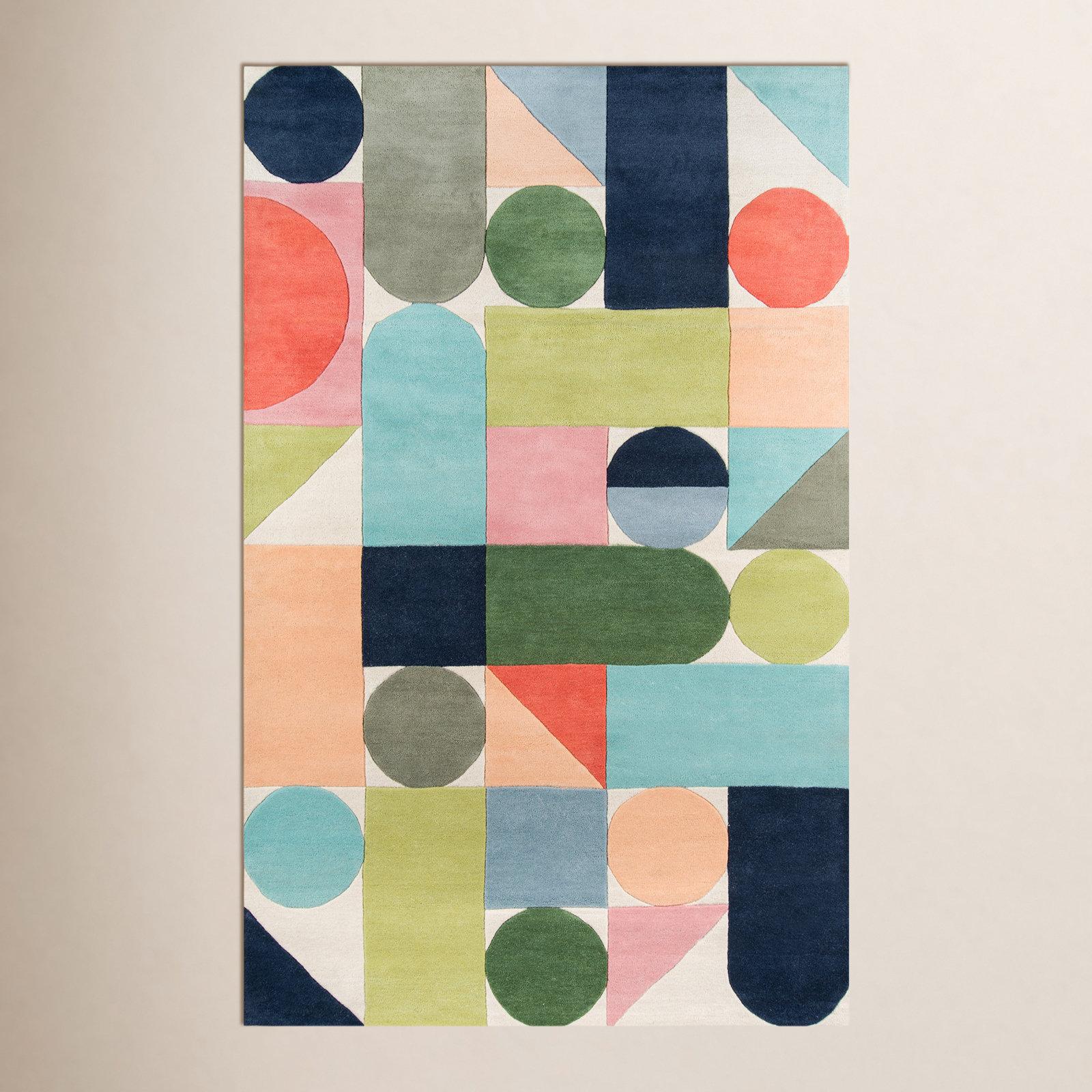 Glory Hand Tufted Wool Rug, Rectangle 5' x 8'