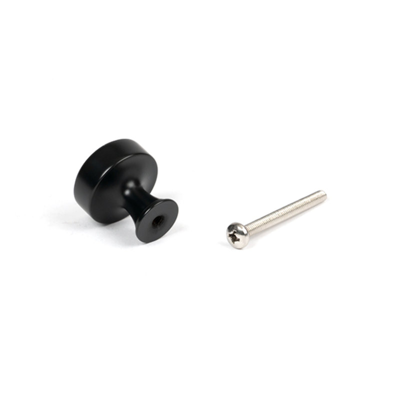 Matt Black Scully Cabinet Knob - 38Mm, 2.5 cm, Matt Black