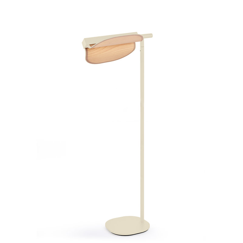 Omma LED Floor Lamp, Natural Beech, Gold