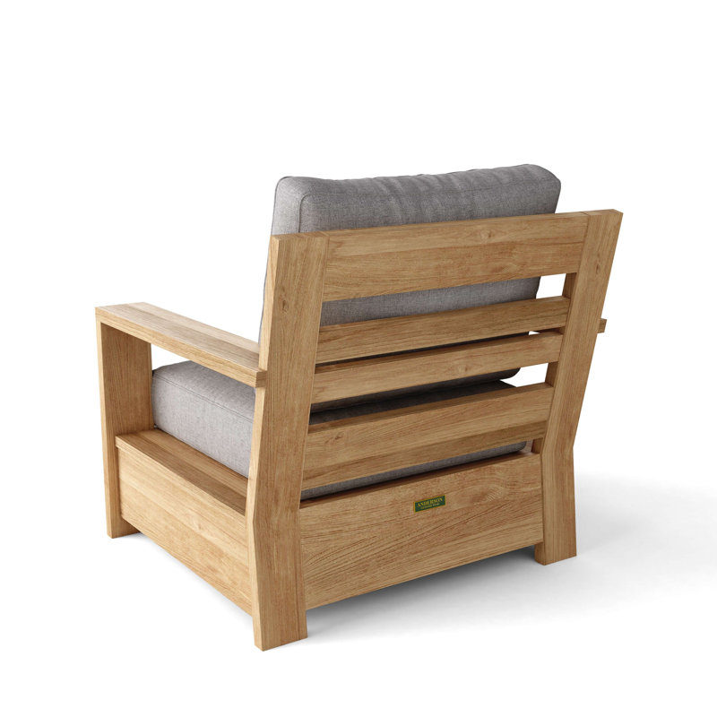 Ensemble de conversation avec canapé Sunbrella en teck 13 pièces Madera, Ardoise Cast