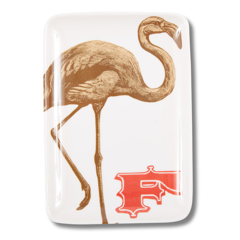 ALPHABET VALET TRAY FLAMINGO