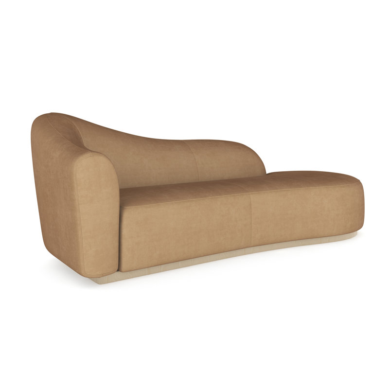 Caracole Velvet Chaise Lounge, Right Hand Facing