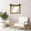 Miroir rustique moderne avec rail de porte de grange en acier-93162603-93162589