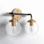 Dion 2 Light Transparent Dimmable Vanity Light
