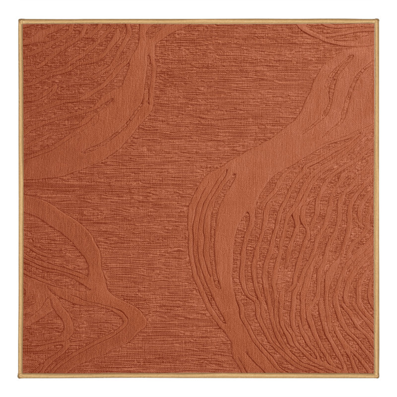 Tapis abstrait lavable à la machine, Carré 4 pi