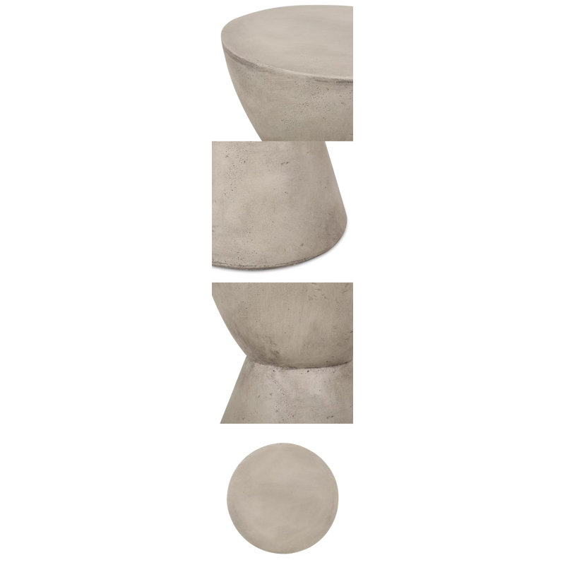 Table d'appoint d'extérieur Mgo, gris clair
