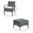 Ensemble de chaises de jardin et de table en rotin 3 pièces Red Barrel Studio®