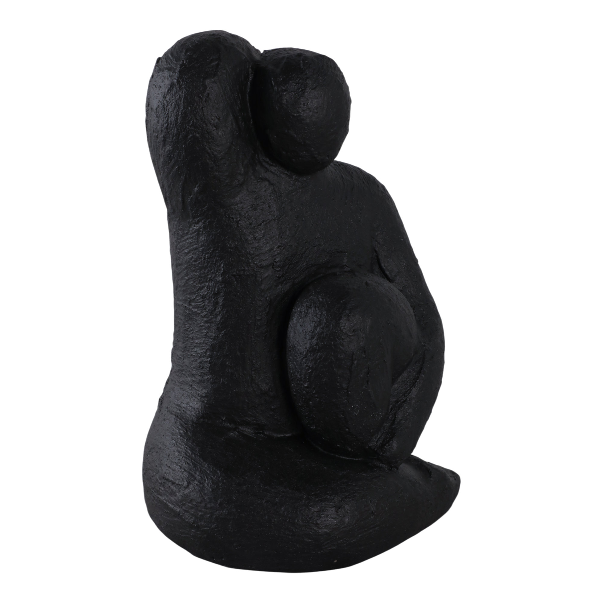 Raised Arm Posing Figure, White, 10" H x 6.5" W x 5.5" D, Black