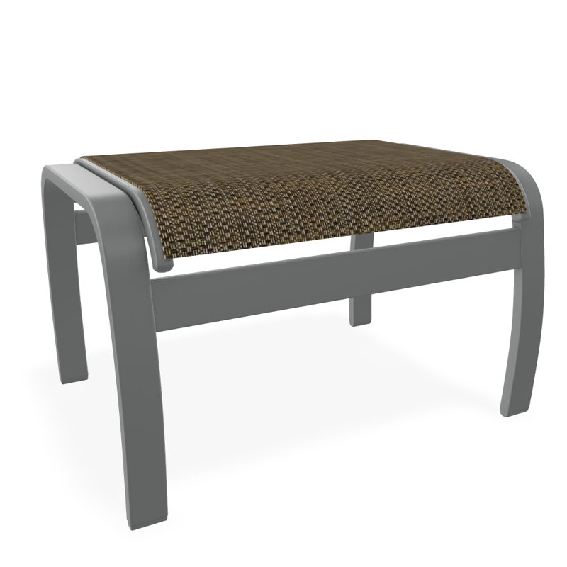 Repose-pieds d'extérieur avec coussin Askar, Beacon taupe Sunbrella®, Graphite texturé
