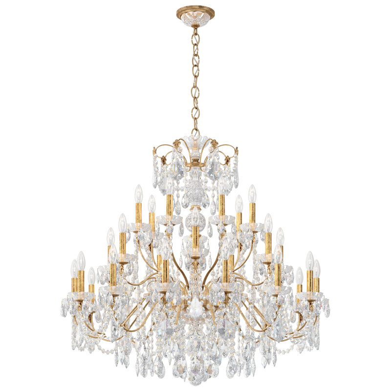 Century 28 - Light Glass Chandelier, French Gold
