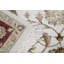 Hand-Knotted High-Quality Ivory and Red Runner
