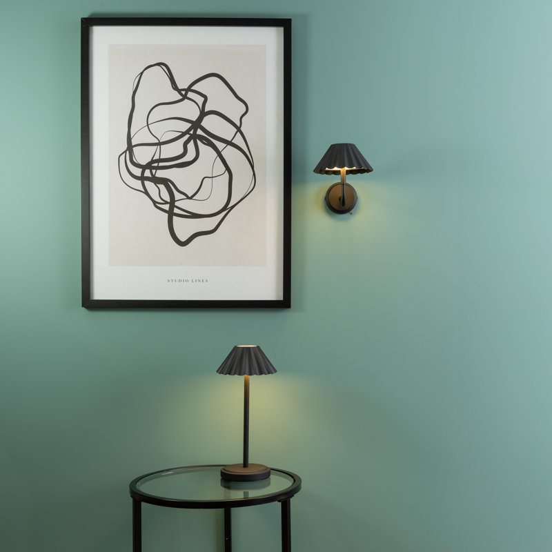 Bethenia Plastic LED Flush Mounted Sconce, Matte Black