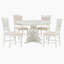 Ensemble de salle à manger 5 pièces, 1 table extensible avec une rallonge de 16 pouces (blanc antique)-646353671