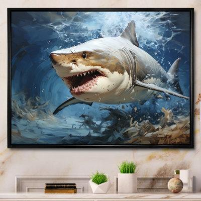 " Gray Teal Shark Stride "