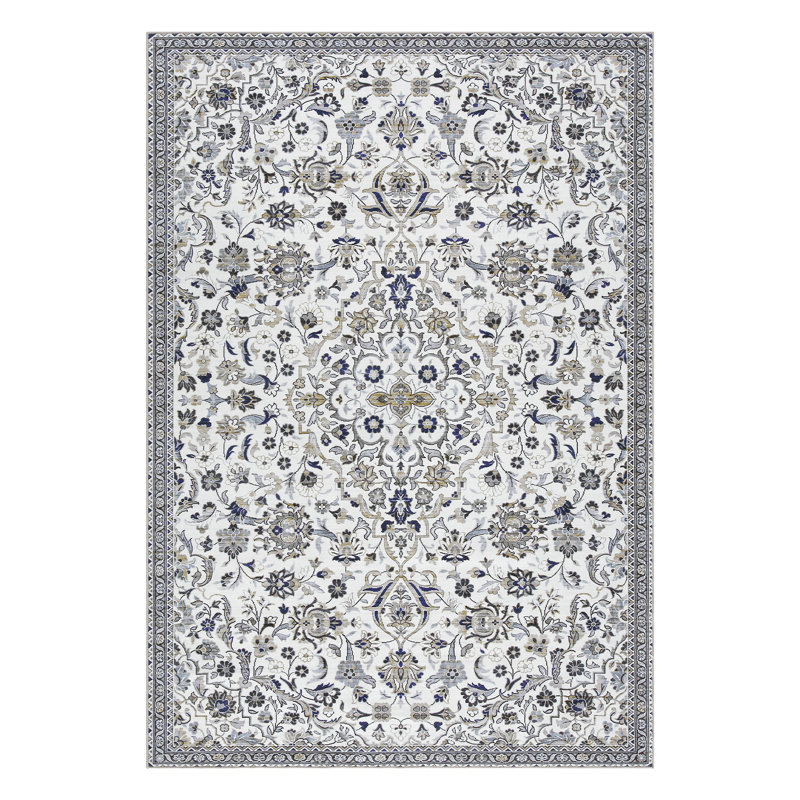 Tapis floral rétro vintage Boho, Clair, Rectangle 9 pi x 12 pi