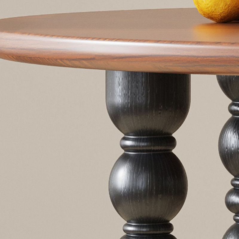 Table de salle à manger Vintage Vintage, H 29,53 po x L 51,18 po x l 51,18 po