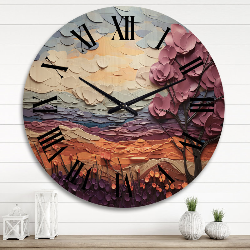 Horloge murale en bois massif Patmar, Très grand