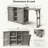 Stainless Steel Top Kitchen Island With Foldable Grill Table And Trash Can Storage-1879287717