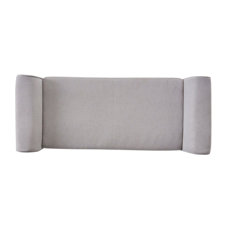 Banc de rangement à bras, Gris clair