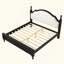 Lit plateforme en bois avec tête de lit tapissier-129021787-129021788