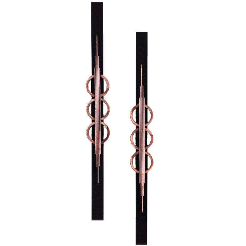 Handmade Modern Abstract Wall Decor on Metal, Rose Gold