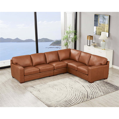 Dillon Leather L-Shaped Sectional