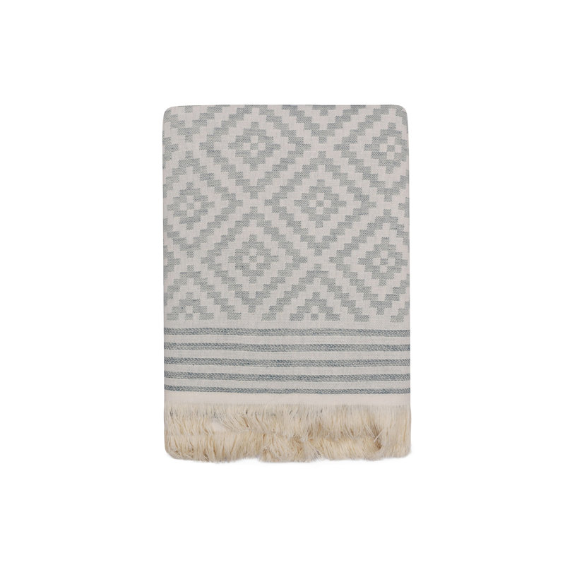 Serviette de plage 100% coton Lawlor, Vert