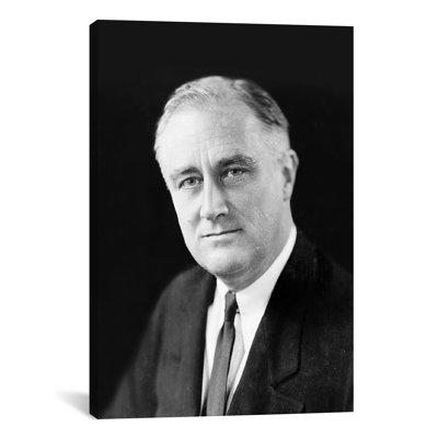 « politique franklin d. roosevelt (fdr) », reproduction de photo sur toile portrait