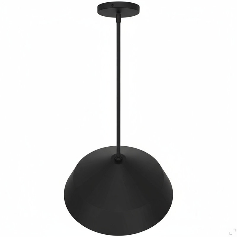 Luminaire suspendu à DEL 14 pouces de diamètre intégré noir, 14"