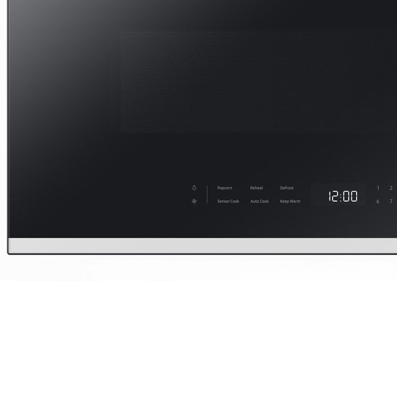 Samsung Bespoke Over-the-Range Microwave 2.1 cu. ft. in with Edge to Edge Glass Display, White Glass