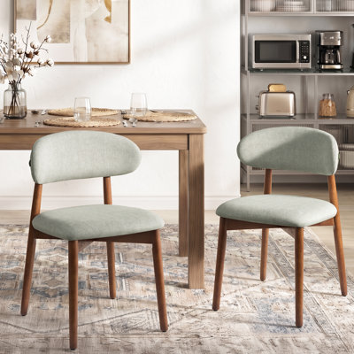 Upholstered Wooden Dining Chairs Kitchen Chairs Side Chairs (Set Of 2)