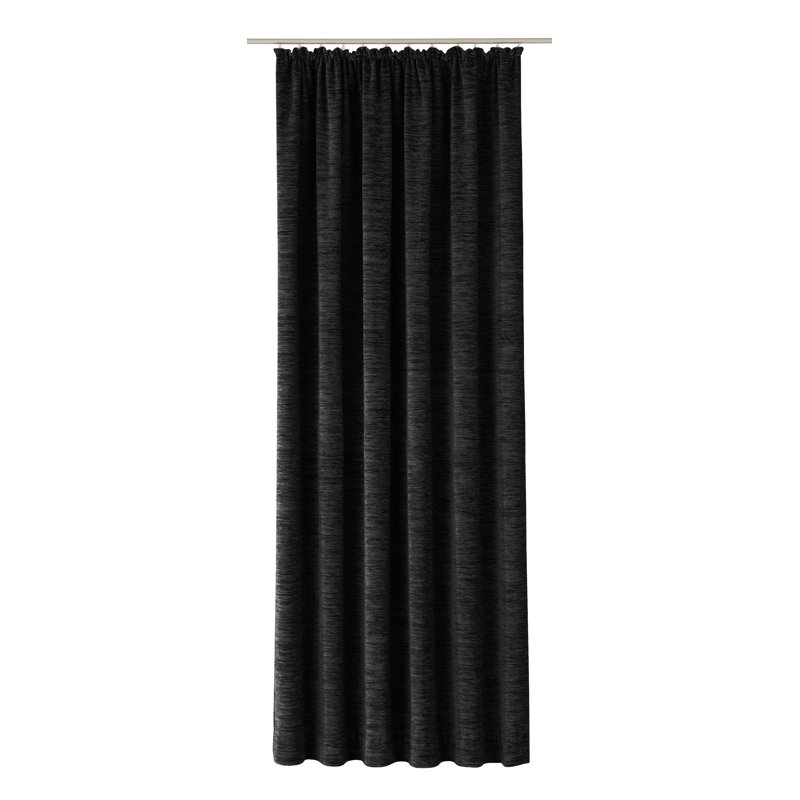 Breedlove Room Darkening Curtain Single Panel, 245cm H x 270cm W, Black