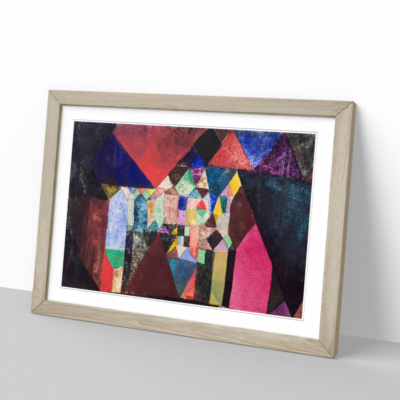Municipal Jewel by Paul Klee - Picture Frame Painting, 27cm H x 36cm W x 2cm D, Oak Framed