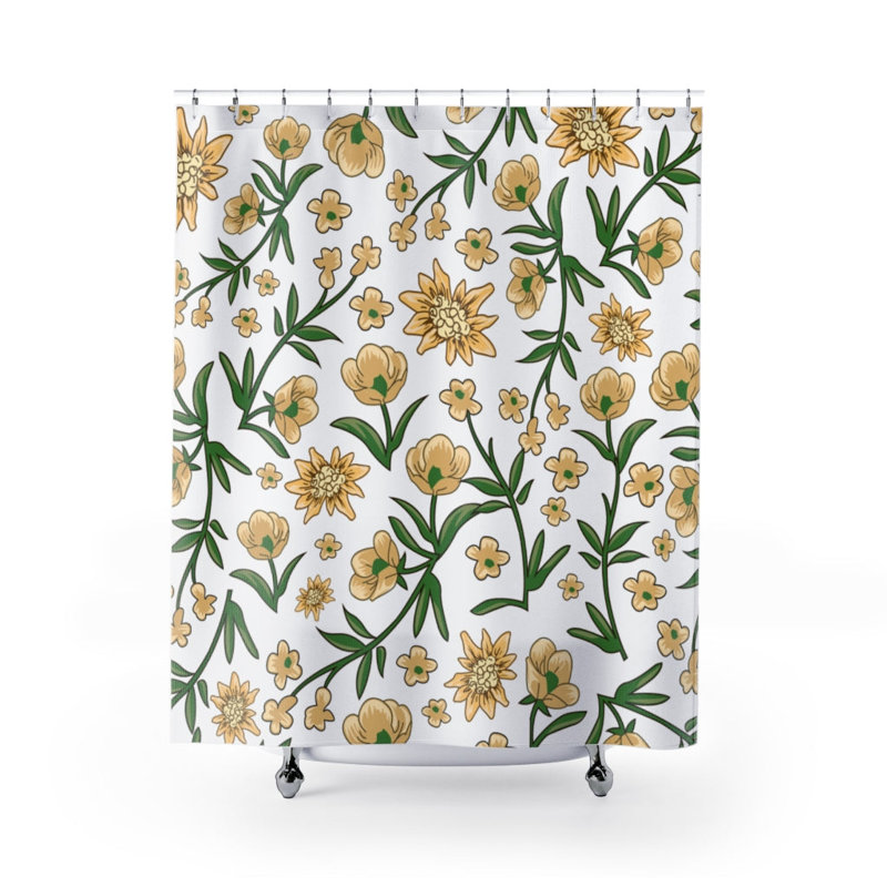 Rideau de douche simple Floral