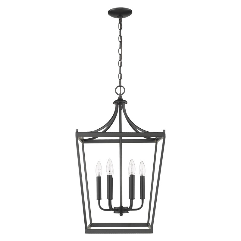 Lustre classique à 6 lumières Rancourt, Noir mat