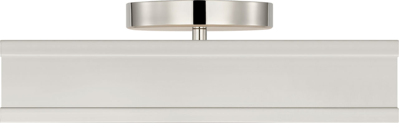 Radcliff Single Light Flush Mount, Polished Nickel, 4" H x 12" W x 12" D