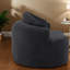 Canapés confortables deux places noirs, tissu chenille, petit espace rétro