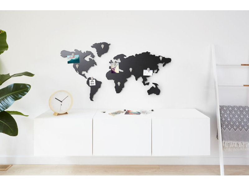 Decorazione Da Parete Su Metallo World Map Metal 100x53 Cm | Leroy Merlin