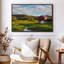 Nature «Green Fields Red Barn Wall Art»-101779312